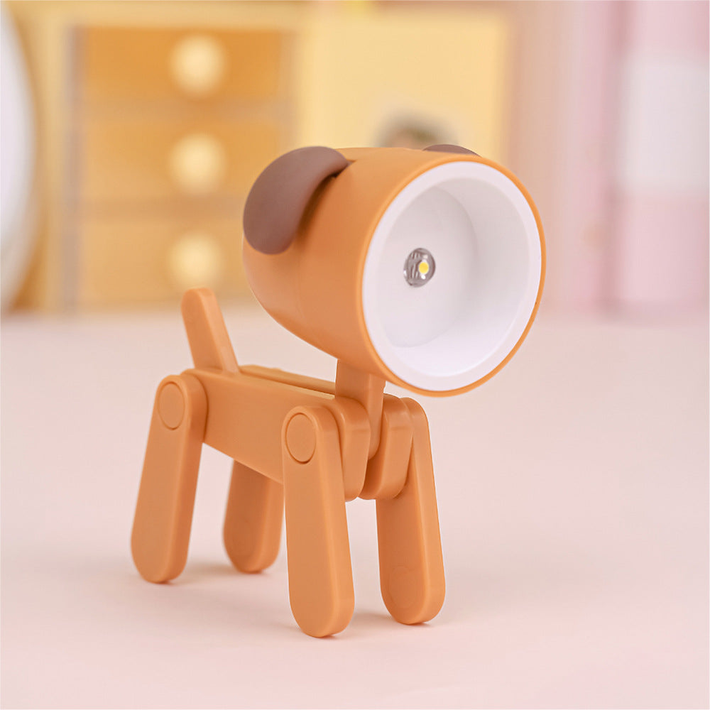 Adorable Pet Diy Small Night Bedroom Bedside Dormitory Puppy Mini Table Lamp