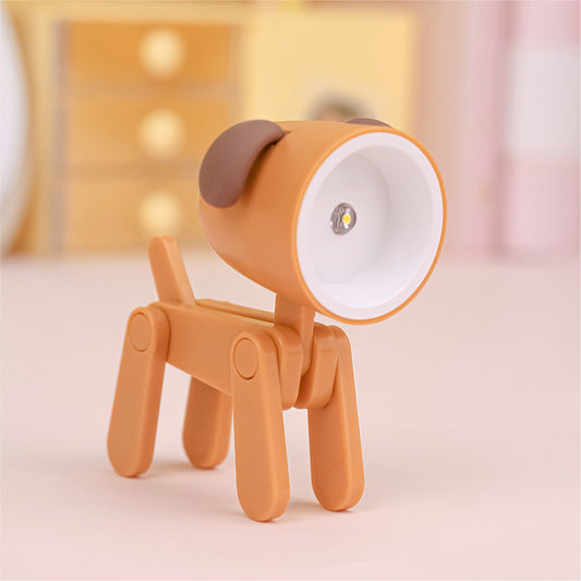 Adorable Pet Diy Small Night Bedroom Bedside Dormitory Puppy Mini Table Lamp