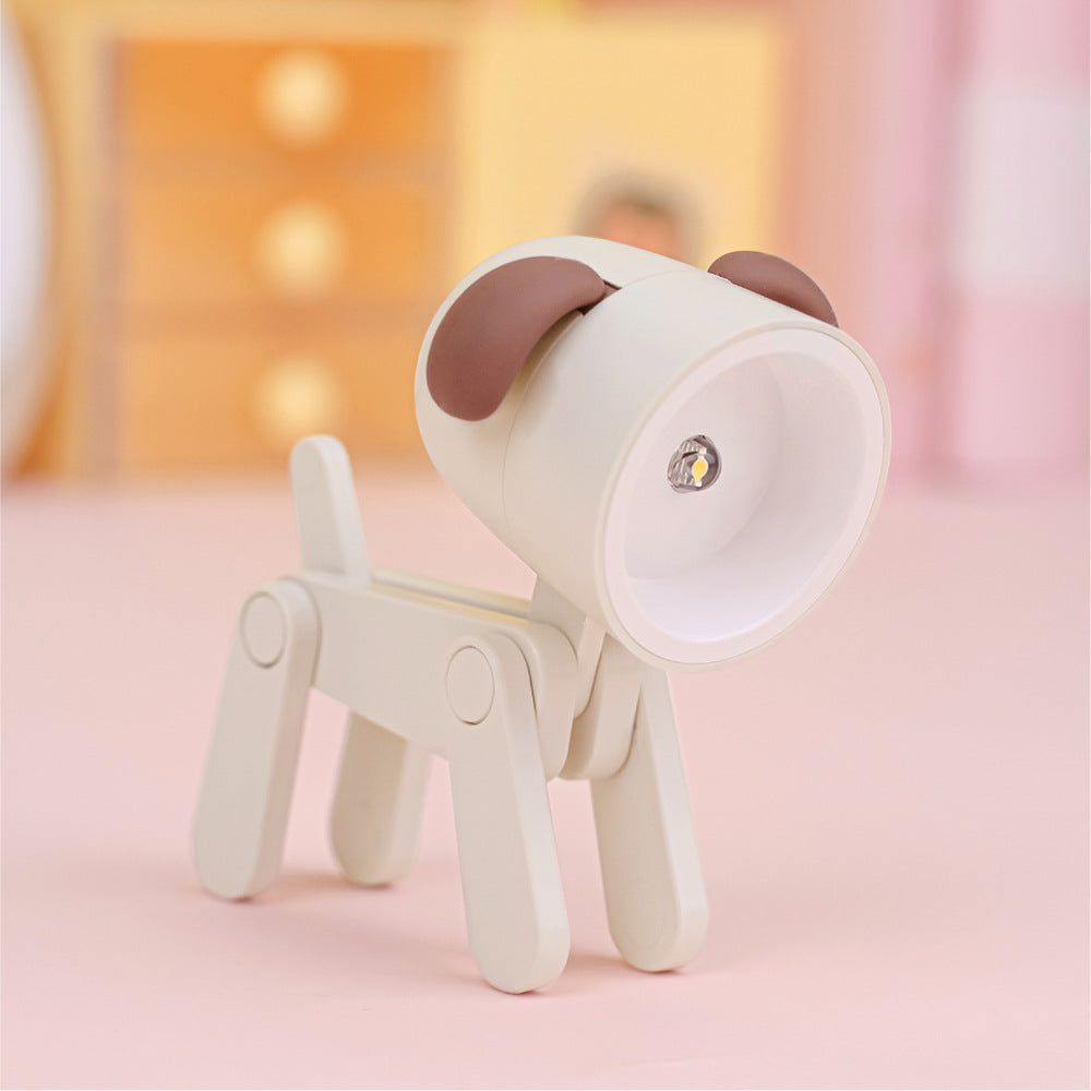 Adorable Pet Diy Small Night Bedroom Bedside Dormitory Puppy Mini Table Lamp